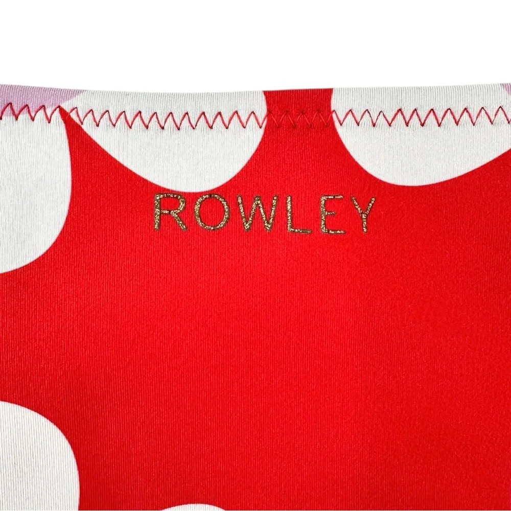 Cynthia Rowley Liv Daisy Neoprene Bikini Bottom - Red Floral Swimsuit Bottoms - Picture 8 of 12